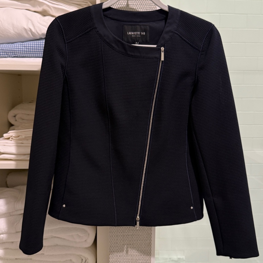 Lafayette 148 New York Navy Blue Jacket